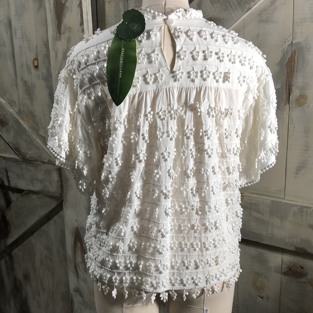 Farm Rio fringe detail short sleeve blouse - Picture 7 of 12